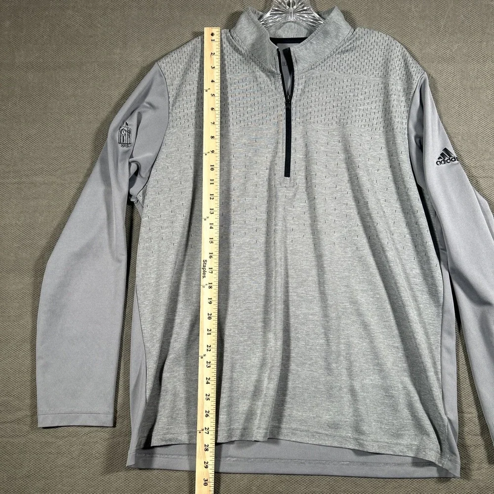 Adidas Long Sleeve Pullover 1/4 Zip Mens XL Lightweight Activewear Gray